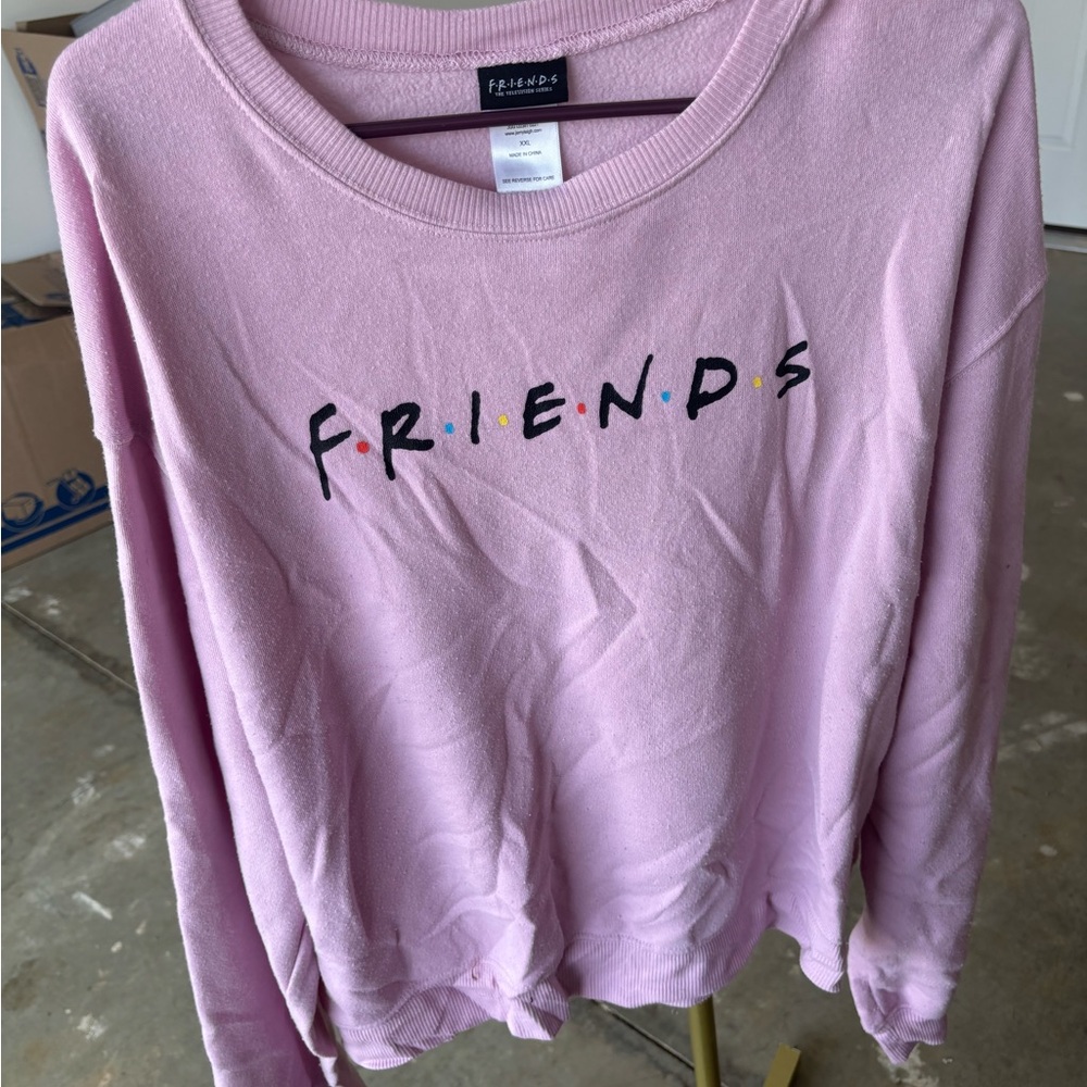 FRIENDS Pink Graphic Long Sleeve Hoodie